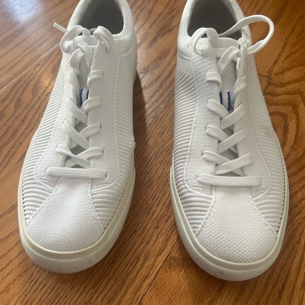 Rothy's Women’s Size 8 Original Bright White Lace Up Sneaker
